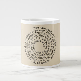 Taza De Café Gigante Mago de la cita de valor de Oz mug