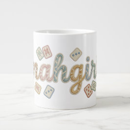 Taza De Café Gigante Mahgirl Embroidery Style Mahjong