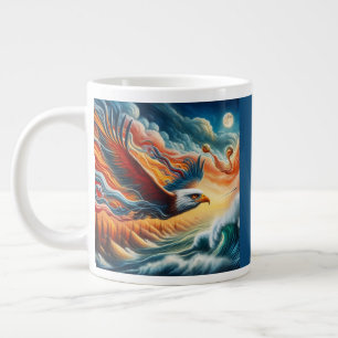 Taza De Café Gigante Majestic Eagle Fly Como Un Águila Fantasía Arte