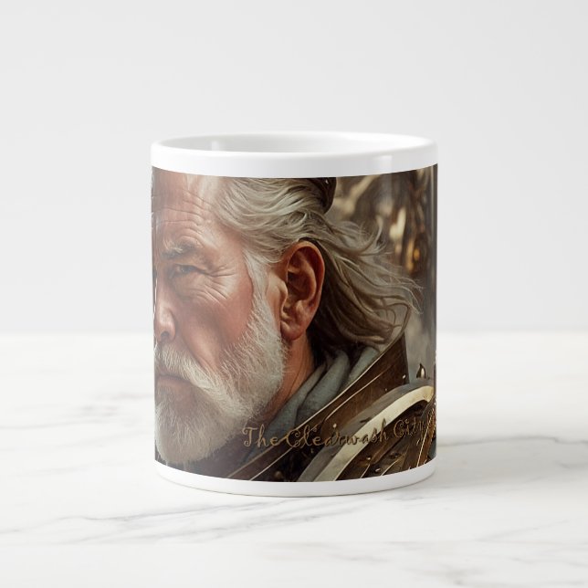 Taza De Café Gigante Majestic Regal Steampunk King Jumbo Mug (Frente)
