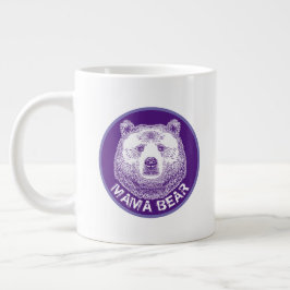 Taza De Café Gigante Mama Bear, Ilustracion de mano dibujada