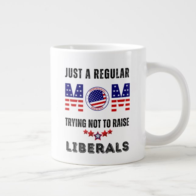 Taza De Café Gigante Mamá conservadora Mug-20oz (Derecha)