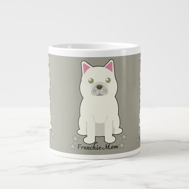 Taza De Café Gigante mamá de Frenchie (Frente)