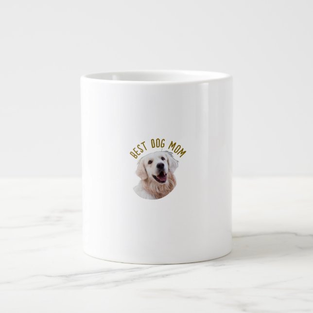 Taza De Café Gigante Mamá de perro mejor perro, cómoda y elegante (Frente)