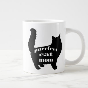 Taza De Café Gigante Mamá Gata Linda Simple Moderna