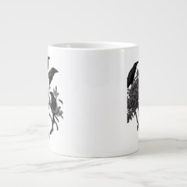 Taza De Café Gigante Mama Skull Y Crows Halloween Jumbo Mug