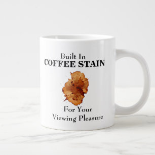 TAZA DE CAFÉ GIGANTE MANCHA DE CAFÉ INCORPORADA