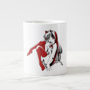 Taza De Café Gigante Manga de R & B, Anime de Gatita Neko Loli Furry
