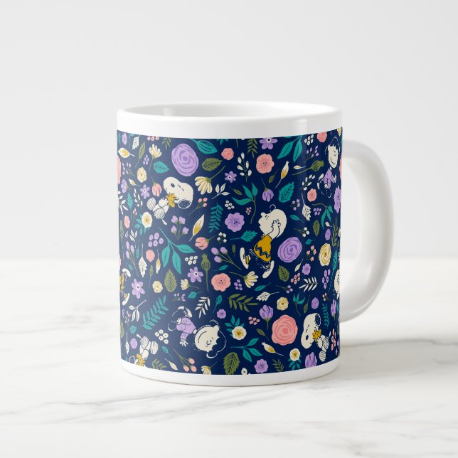 Taza De Café Gigante Maní En Patrón De Bloom (Derecha)