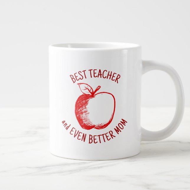 Taza De Café Gigante Mano de Apple Drake | Mejor Maestra Mamá (Derecha)