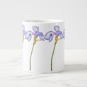 Taza De Café Gigante Mano Ilustrada Gorge Orquídea