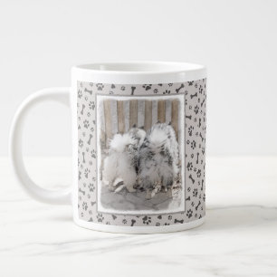 Taza De Café Gigante Manos en la pintura de la puerta - Arte original d