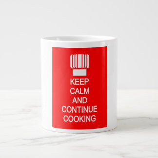 Taza De Café Gigante Mantener la calma del chef Jumbo Mug