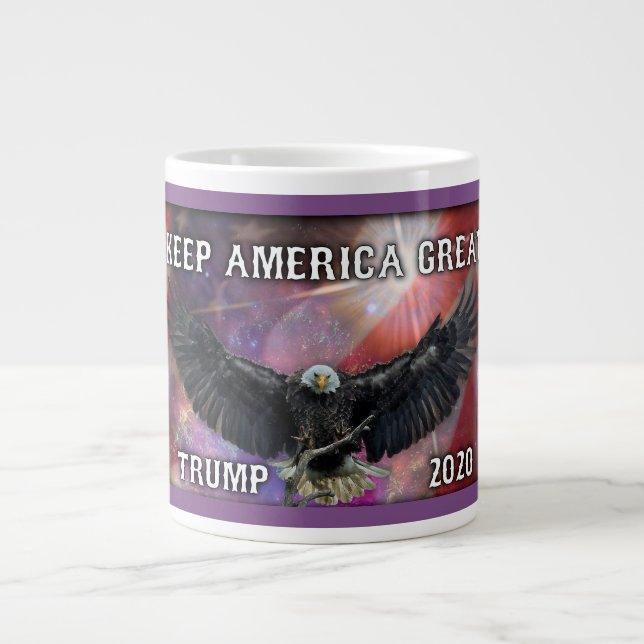 Taza De Café Gigante Mantenga América grande - el triunfo 2020 (Frente)