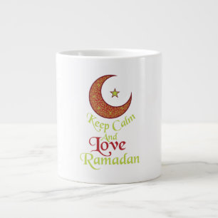 Taza De Café Gigante Mantengan la calma y el amor Ramadán