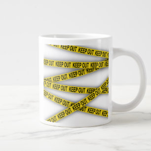 Taza De Café Gigante Manténgase alejado y no cruce la cinta de la polic