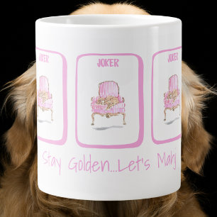 Taza De Café Gigante Mantente Dorado... Vamos a Mahj Mahjong de Golden 