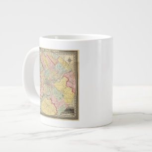 Taza De Café Gigante Mapa alrededor de la ciudad de Philadelphia