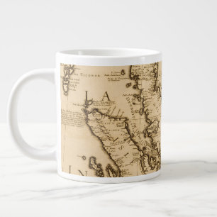 Taza De Café Gigante Mapa antiguo de Asia sudoriental el   1687