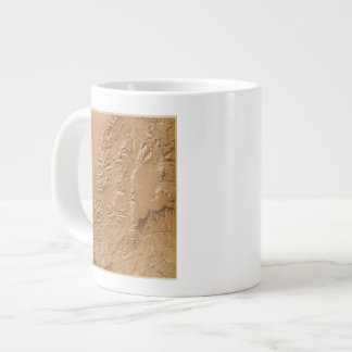 Taza De Café Gigante Mapa de alivio de Utah