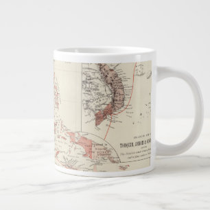 Taza De Café Gigante Mapa de Asia sudoriental y de Australia del norte