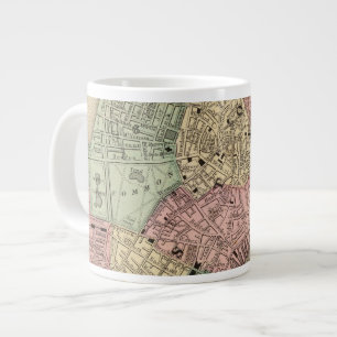 Taza De Café Gigante Mapa de Boston de Mitchell