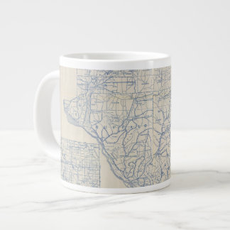 Taza De Café Gigante Mapa de camino de la bicicleta de Wisconsin 6