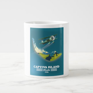 Taza De Café Gigante Mapa de Captiva Island Florida USA