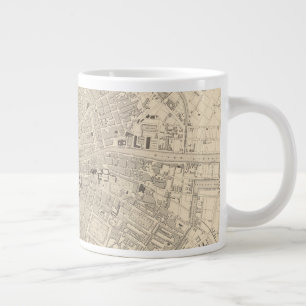 Taza De Café Gigante Mapa de Dublín, Irlanda