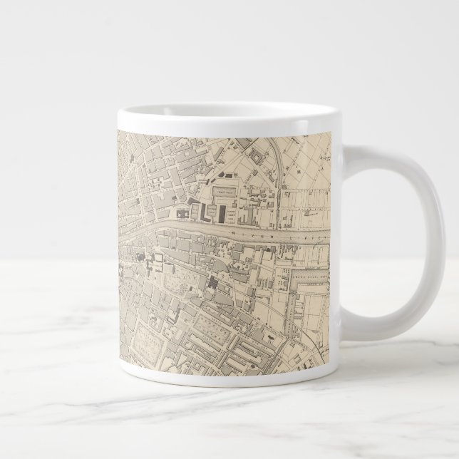 Taza De Café Gigante Mapa de Dublín, Irlanda (Derecha)