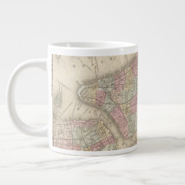 Taza De Café Gigante Mapa de época de la ciudad de Nueva York