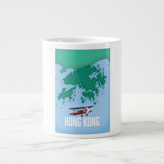 Taza De Café Gigante Mapa de Hong Kong (Frente)