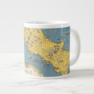 Taza De Café Gigante Mapa de Italia con Ciudad del Vaticano