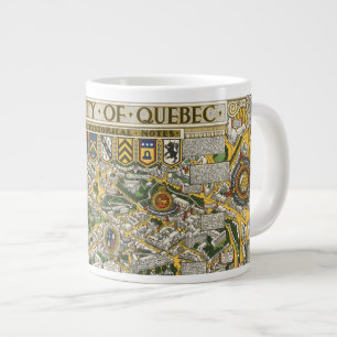 Taza De Café Gigante Mapa de la ciudad de Quebec