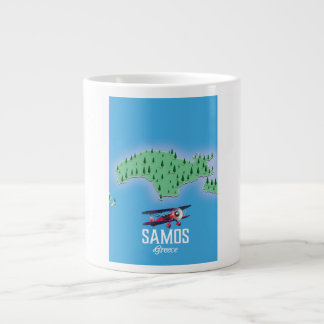 Taza De Café Gigante Mapa de la isla griega de Samos