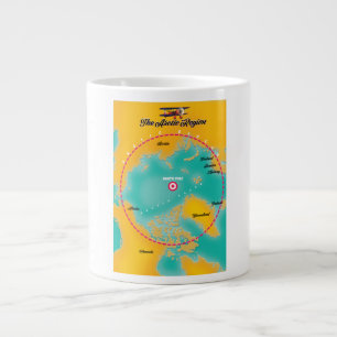 Taza De Café Gigante Mapa de la región ártica polo norte