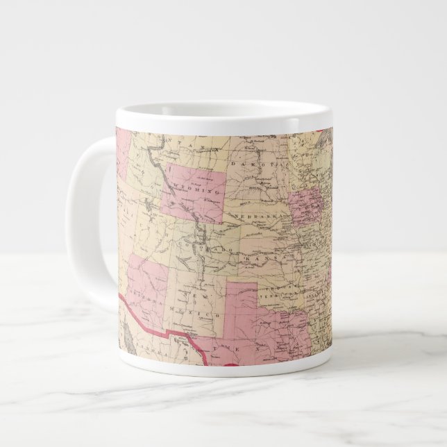 Taza De Café Gigante Mapa de los Estados Unidos 5 (Izquierda)