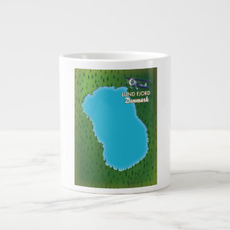 Taza De Café Gigante Mapa de Lund Fjord Dinamarca