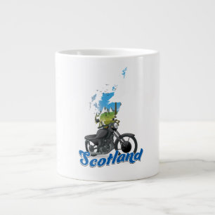Taza De Café Gigante mapa de motocicleta de Escocia viajero poser