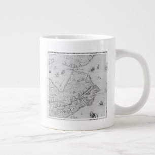 Taza De Café Gigante Mapa de nueva Francia o Canadá