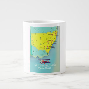 Taza De Café Gigante Mapa de Nueva Gales del Sur Australia