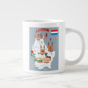 Taza De Café Gigante Mapa de Personalizados de Luxemburgo
