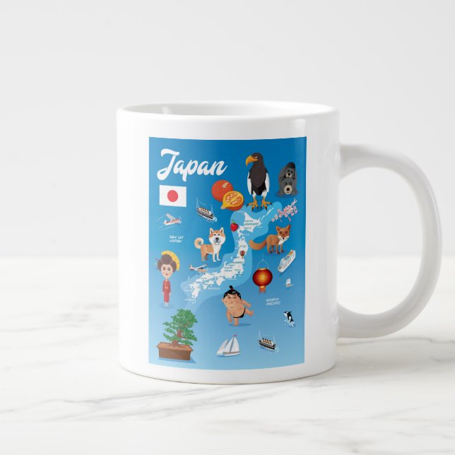 Taza De Café Gigante Mapa de Personalizados infantiles de Japón (Derecha)