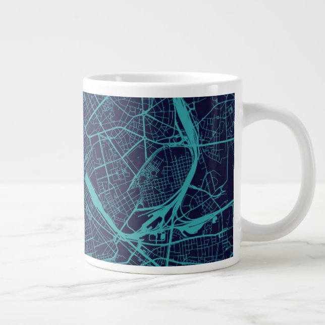 Taza De Café Gigante Mapa de Roma (Derecha)