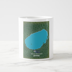 Taza De Café Gigante Mapa de Steinhuder Meer Alemania
