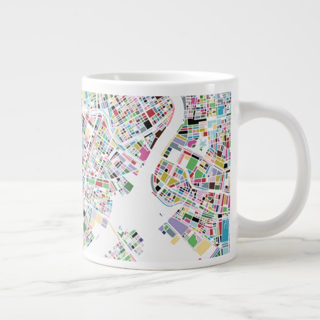 Taza De Café Gigante Mapa de Tokio Japón (Derecha)