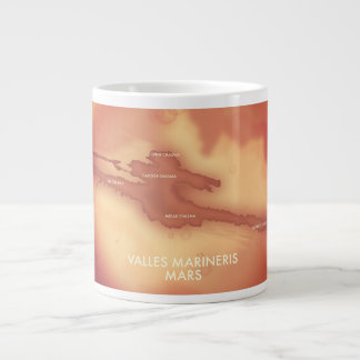 Taza De Café Gigante Mapa de Valles marineris Mars