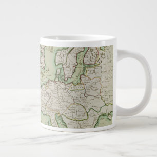 Taza De Café Gigante Mapa del ataque naval contra Inglaterra de