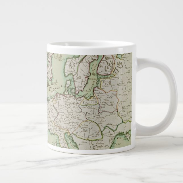Taza De Café Gigante Mapa del ataque naval contra Inglaterra de (Derecha)