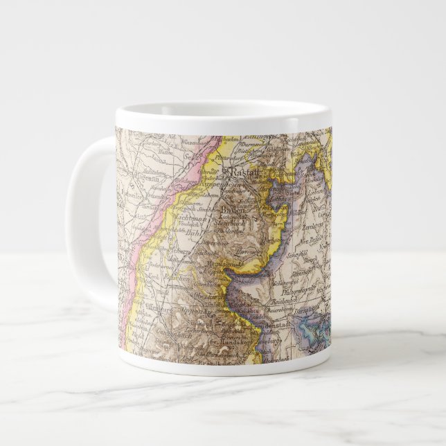 Taza De Café Gigante Mapa del atlas de Baden Alemania (Izquierda)